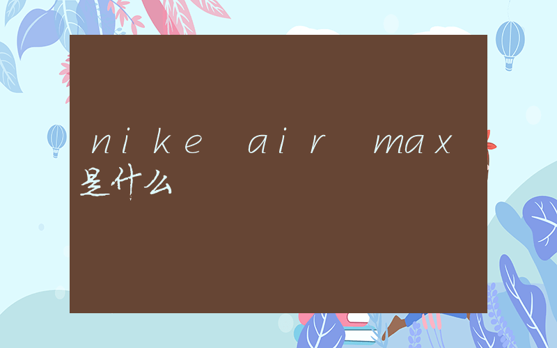 nike air max是什么插图